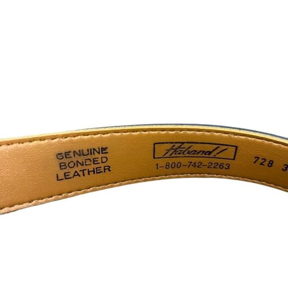 Haband Men's Gray Leather Belt 38 - Picture 2 of 3